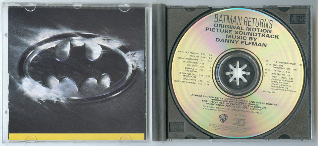 BATMAN RETURNS Original CD Soundtrack (Inside) 