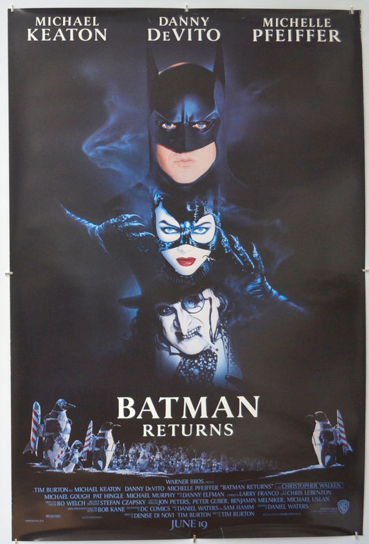 Batman Returns Original One Sheet Poster - Film Poster - Movie Poster