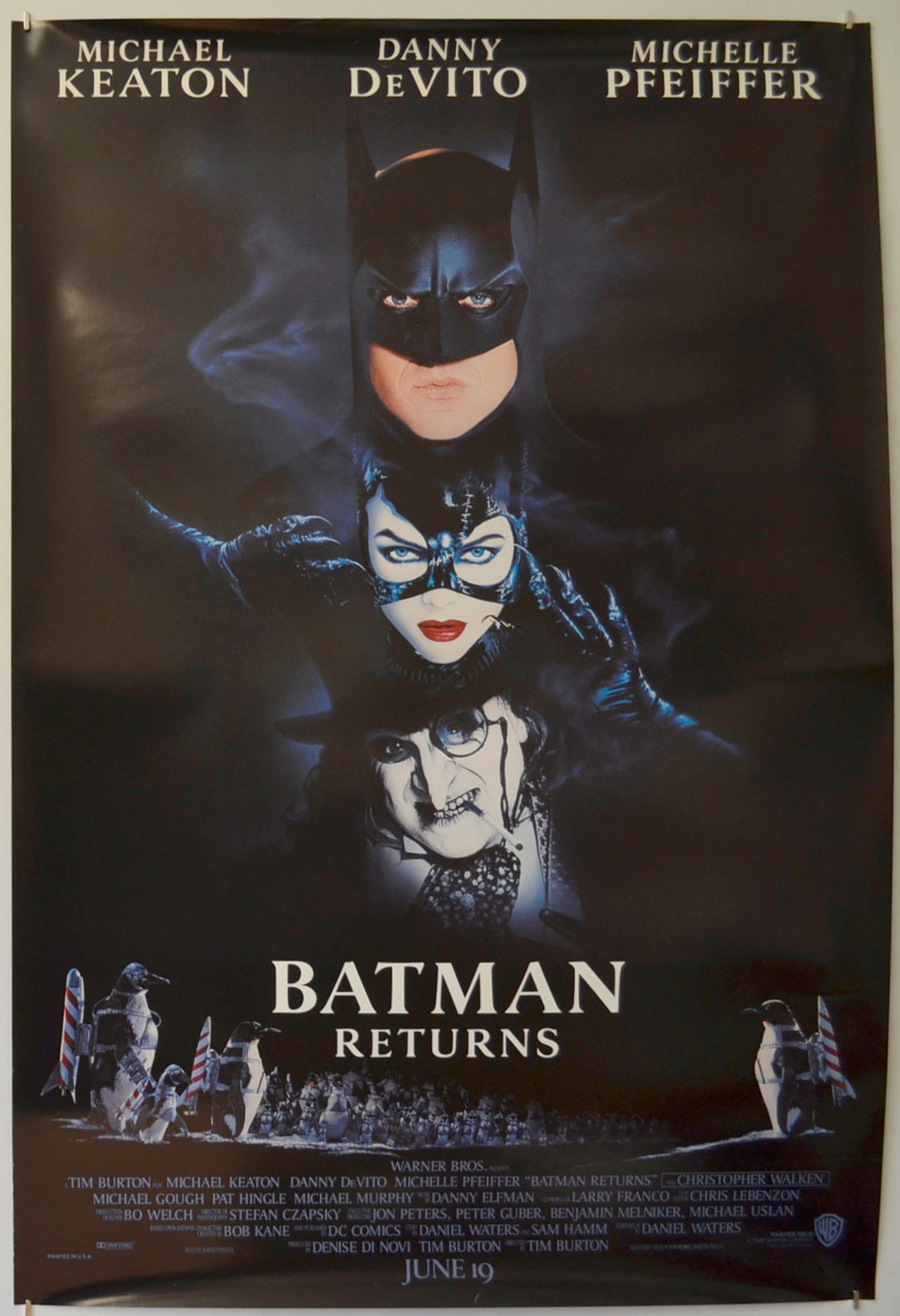 Batman Returns  Original One Sheet Poster - Film Poster - Movie Poster