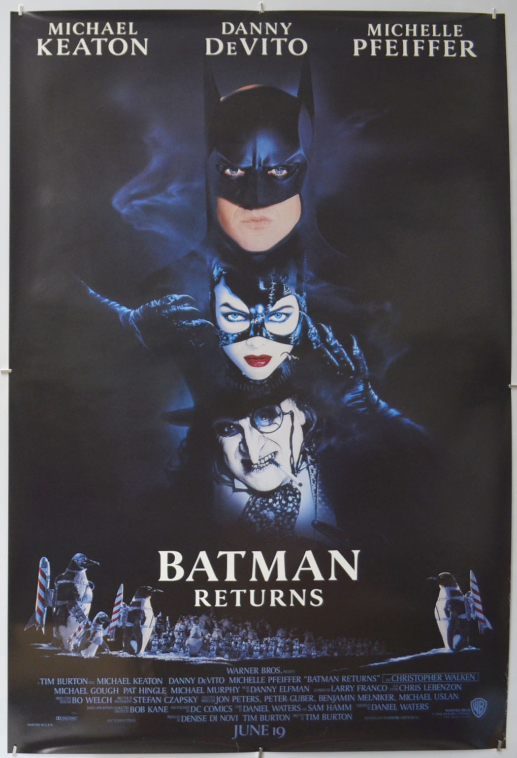 Batman Returns Original One Sheet Poster - Film Poster - Movie Poster