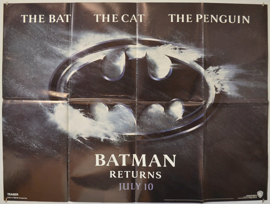 Batman Returns  (Teaser / Advance Version) Original Quad Poster - Film Poster - Movie Poster