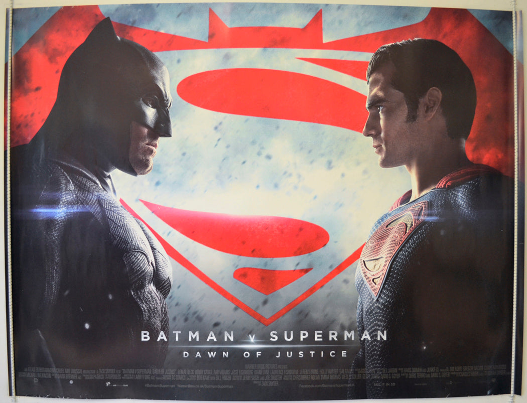 Batman V Superman : Dawn Of Justice  Original Quad Poster - Film Poster - Movie Poster 