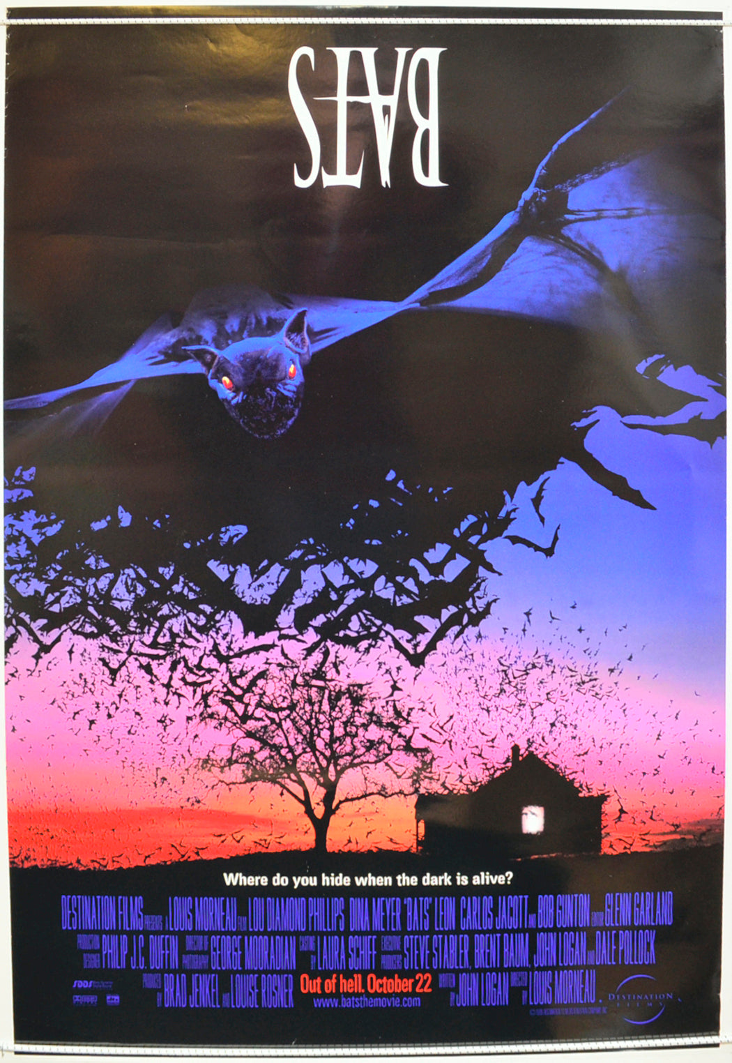 Bats Original One Sheet Poster - Film Poster - Movie Poster  