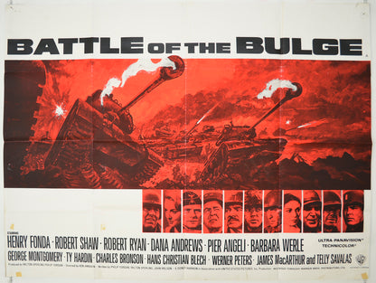 Battle Of The Bulge  (1970’s re-release)  Original Quad Poster - Film Poster - Movie Poster 