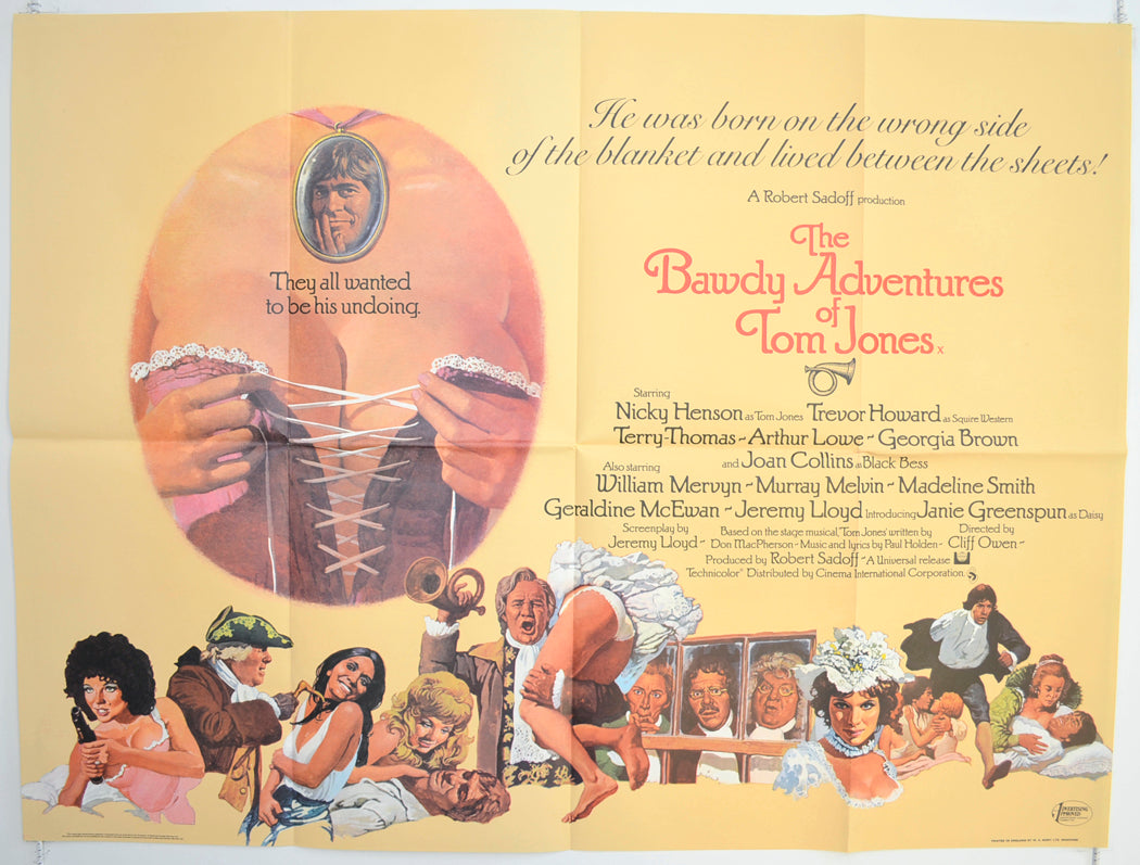 The Bawdy Adventures Of Tom Jones  Original British Quad Poster - Film Poster - Movie Poster 