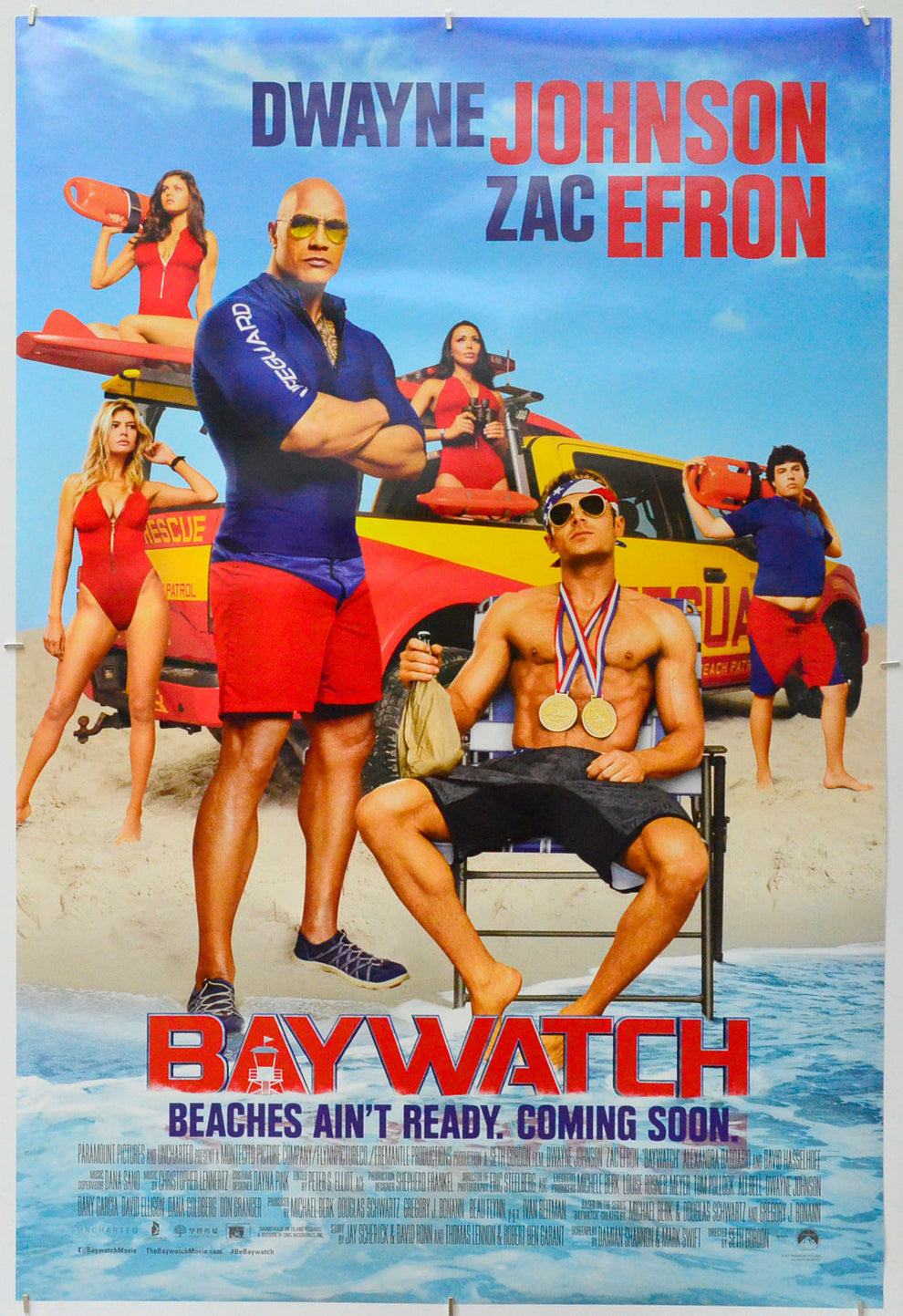 “Baywatch” Original One Sheet Poster - Film Poster - Movie Poster ...