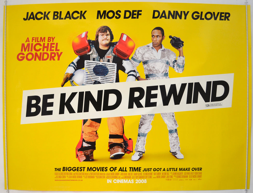 Be Kind Rewind   Original Quad Poster - Film Poster - Movie Poster 