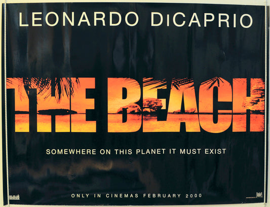 The Beach  (Teaser / Advance Version)   Original Quad Poster - Film Poster - Movie Poster  