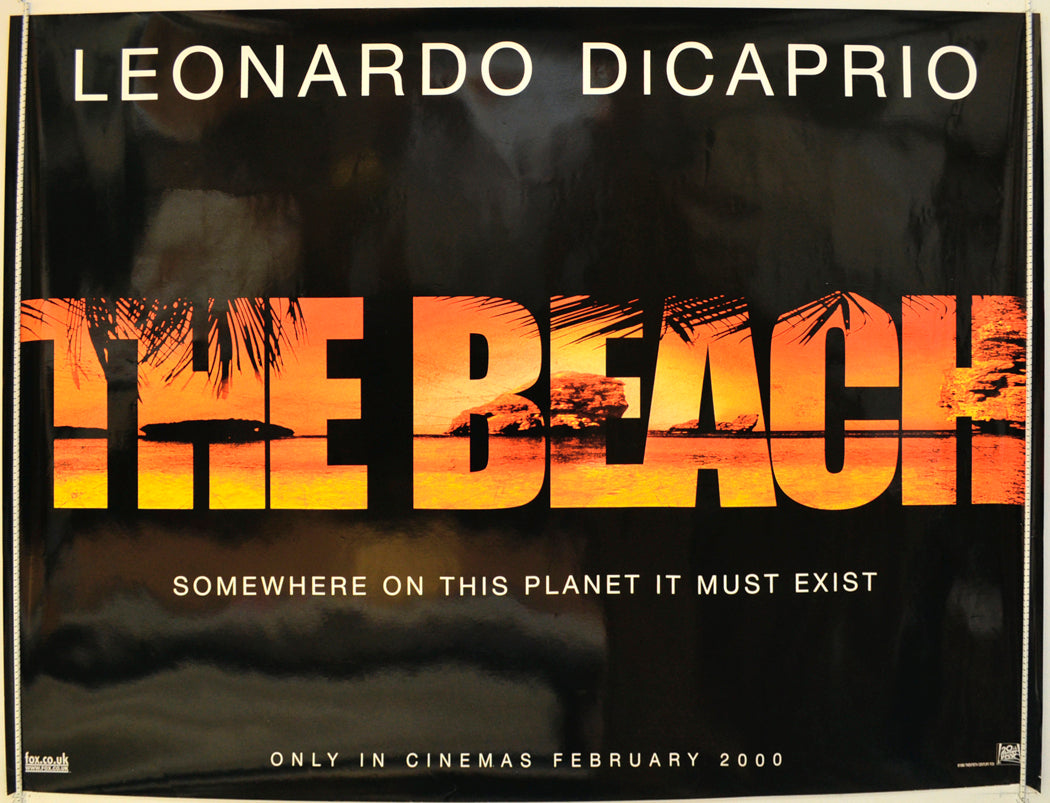 The Beach  (Teaser / Advance Version)   Original Quad Poster - Film Poster - Movie Poster  