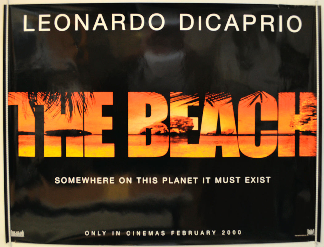 The Beach  (Teaser / Advance Version)   Original Quad Poster - Film Poster - Movie Poster  