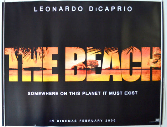 The Beach  (Teaser / Advance Version)   Original British Quad Poster - Movie Poster