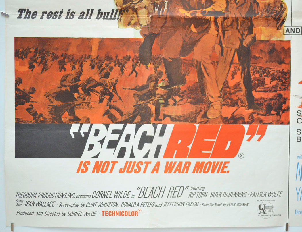 BEACH RED / OPERATION KID BROTHER (Bottom Left) Cinema Quad Movie Poster 