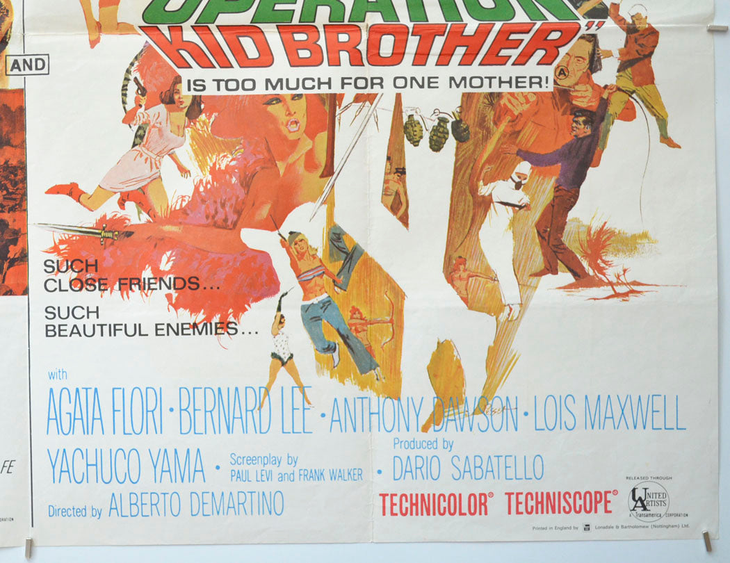 BEACH RED / OPERATION KID BROTHER (Bottom Right) Cinema Quad Movie Poster 