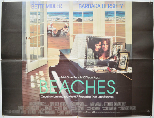 Beaches  Original Quad Poster - Film Poster - Movie Poster