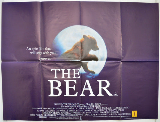 The Bear  (a.k.a L’ours)   Original Quad Poster - Film Poster - Movie Poster  