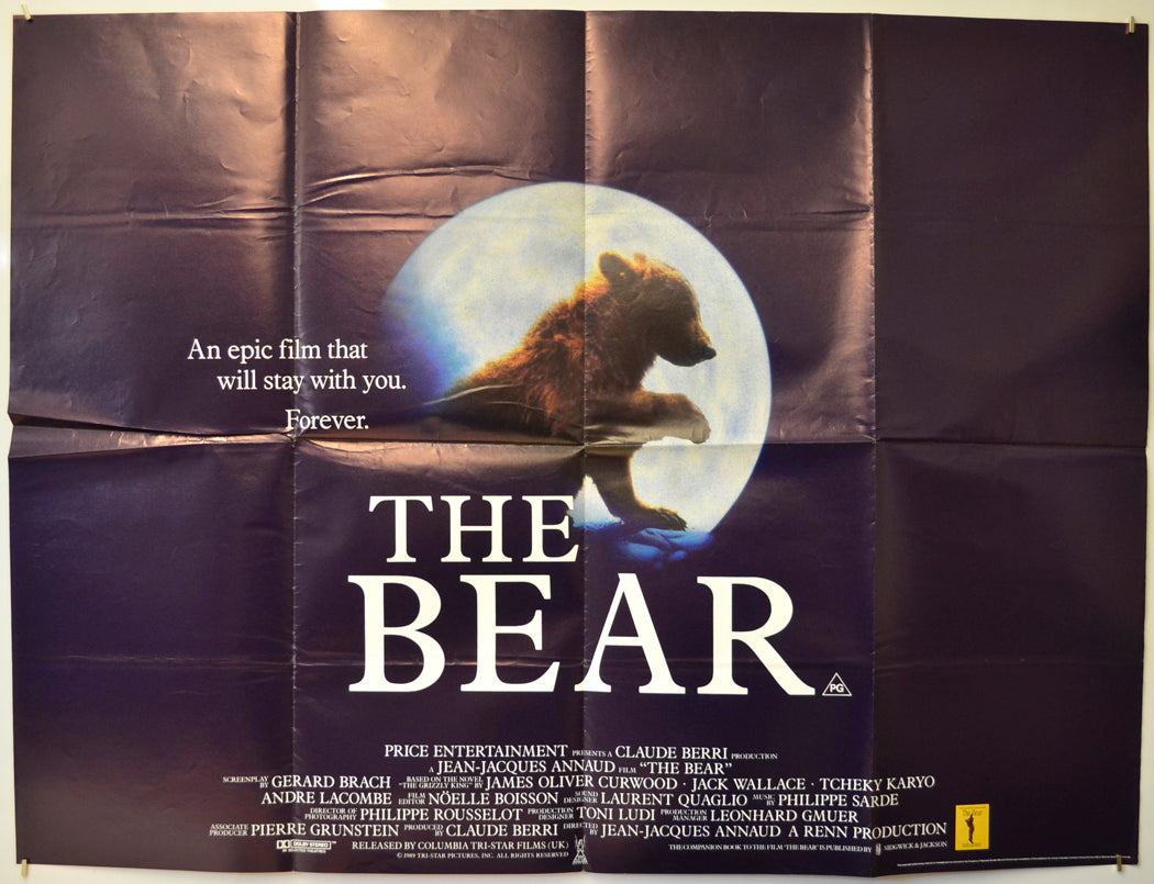 The Bear (a.k.a L’ours)  Original Quad Poster - Film Poster - Movie Poster