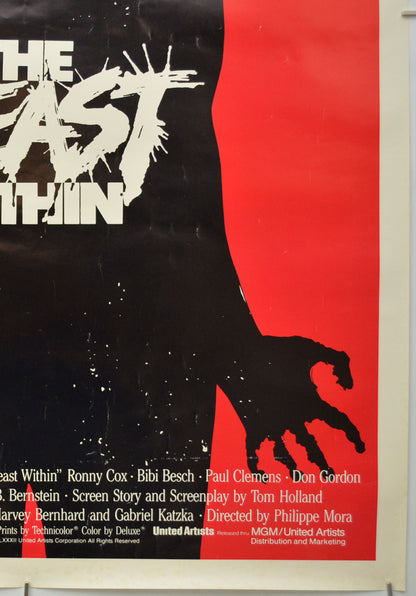 THE BEAST WITHIN (Bottom Right) Cinema One Sheet Movie Poster 