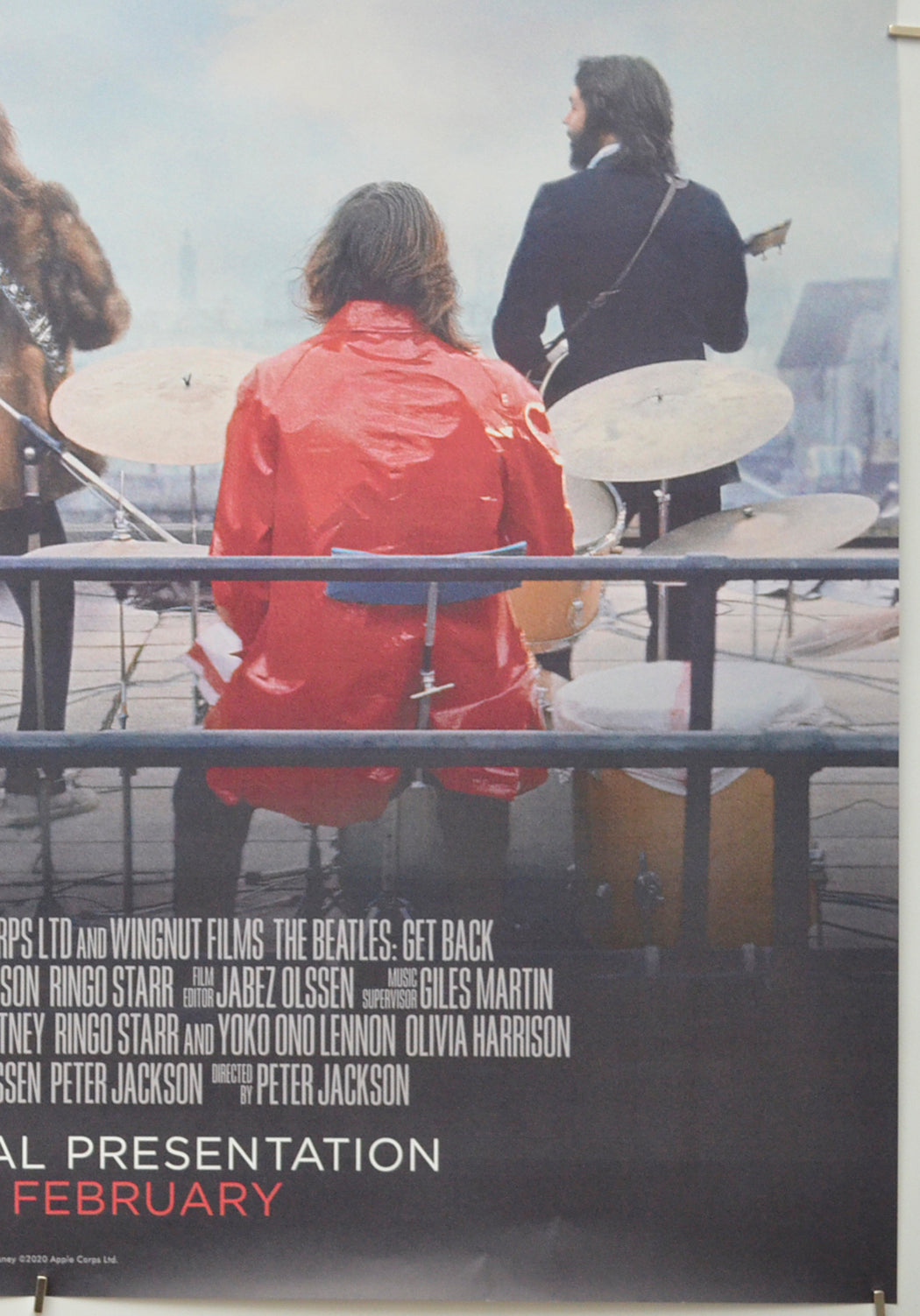 BEATLES: GET BACK - THE ROOFTOP CONCERT (Bottom Right) Cinema One Sheet Movie Poster 