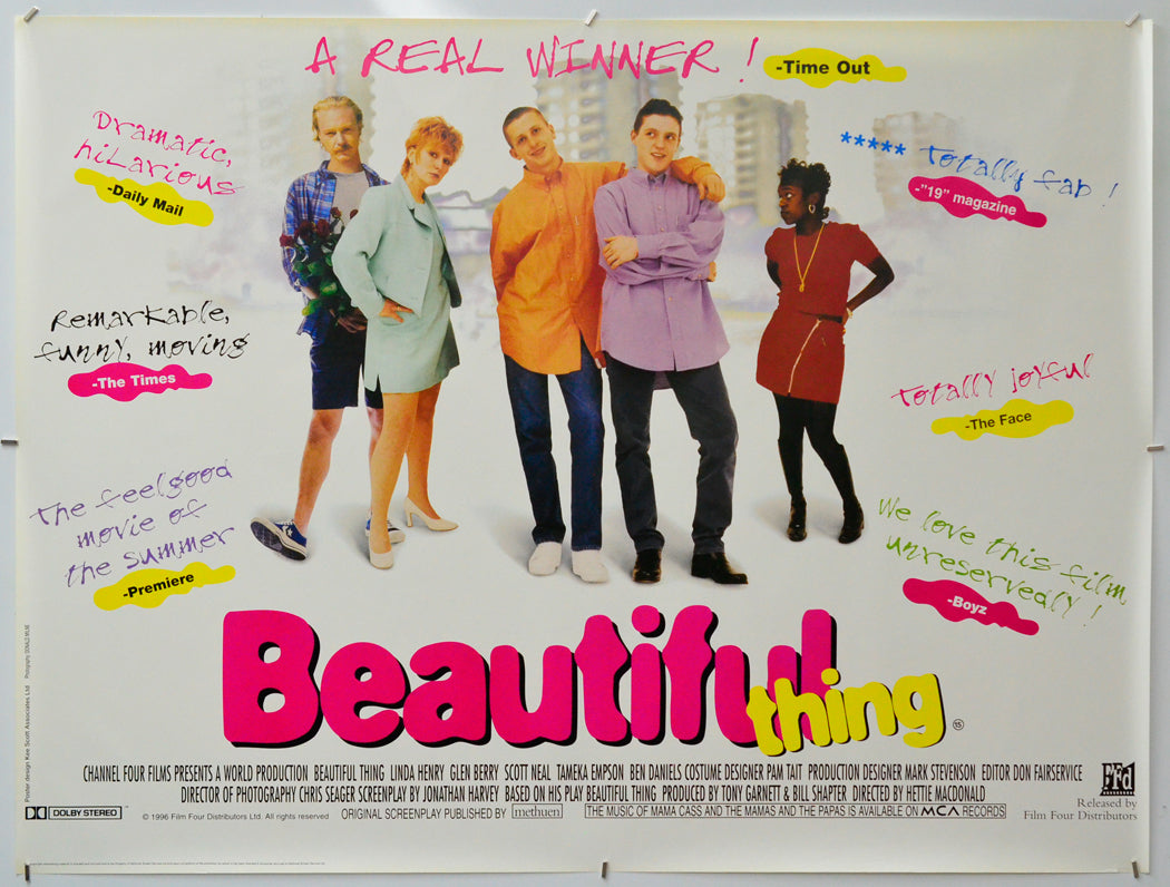 Beautiful Thing - Original Quad Poster - Film Poster - Movie Poster