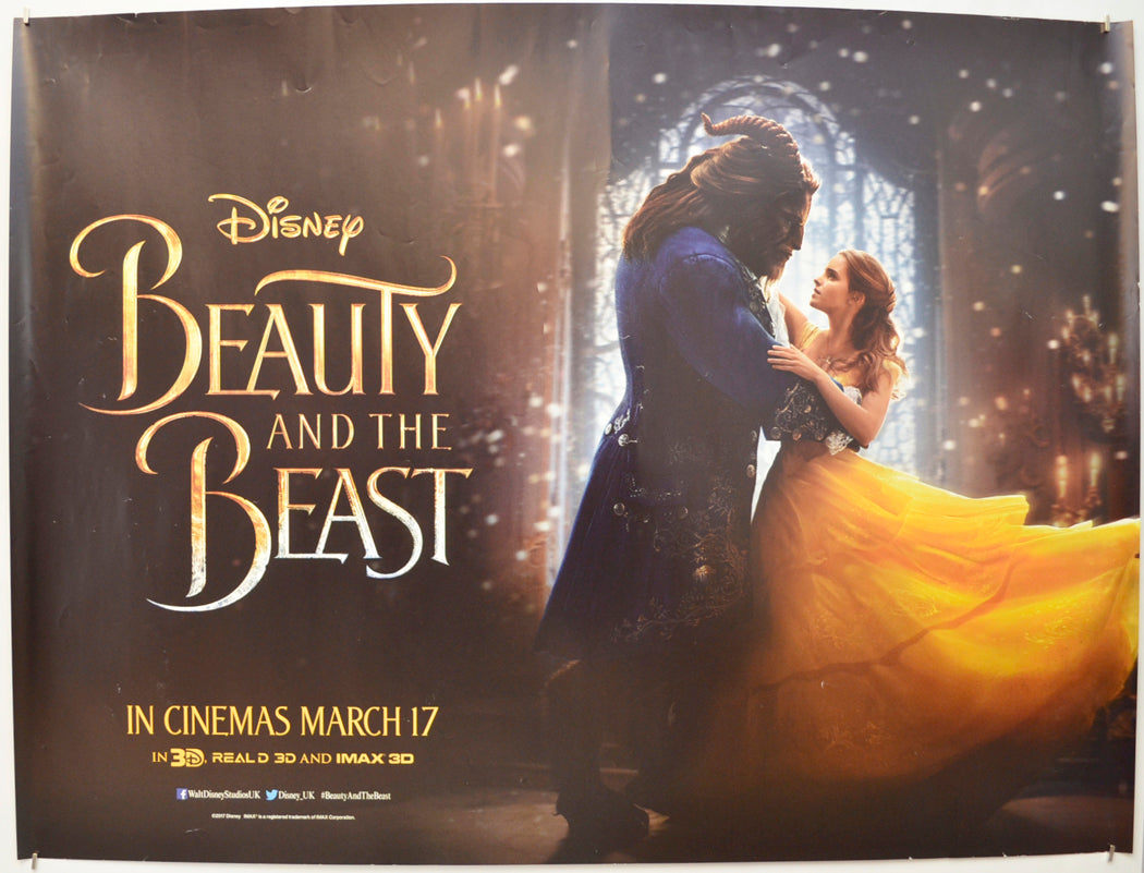 Beauty And The Beast  Original Quad Poster - Film Poster - Movie Poster