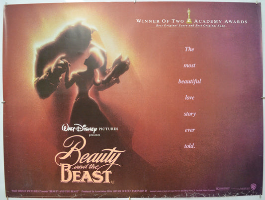 Beauty And The Beast (Version 1)  Original Quad Poster - Film Poster - Movie Poster