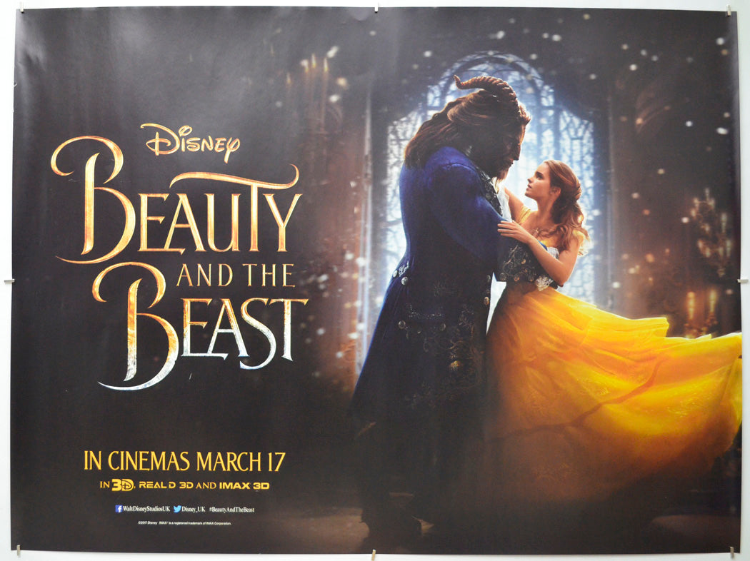 Beauty And The Beast - Original Quad Poster - Film Poster - Movie Poster