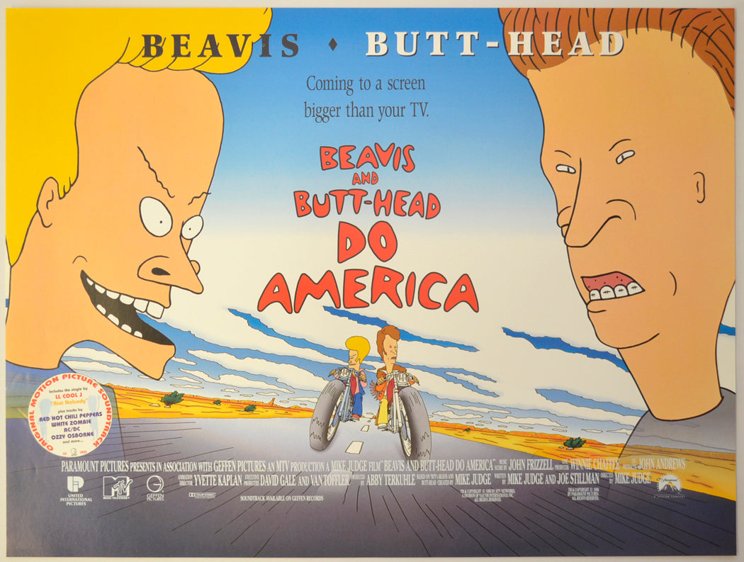 Beavis And Butt-Head Do America Original Mini Quad Poster - Film Poster - Movie Poster