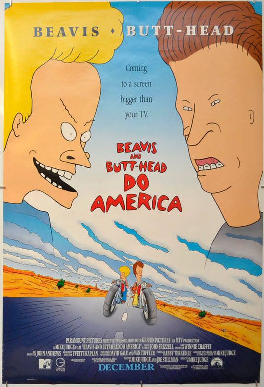 Beavis And Butt-Head Do America Original One Sheet Poster - Film Poster - Movie Poster