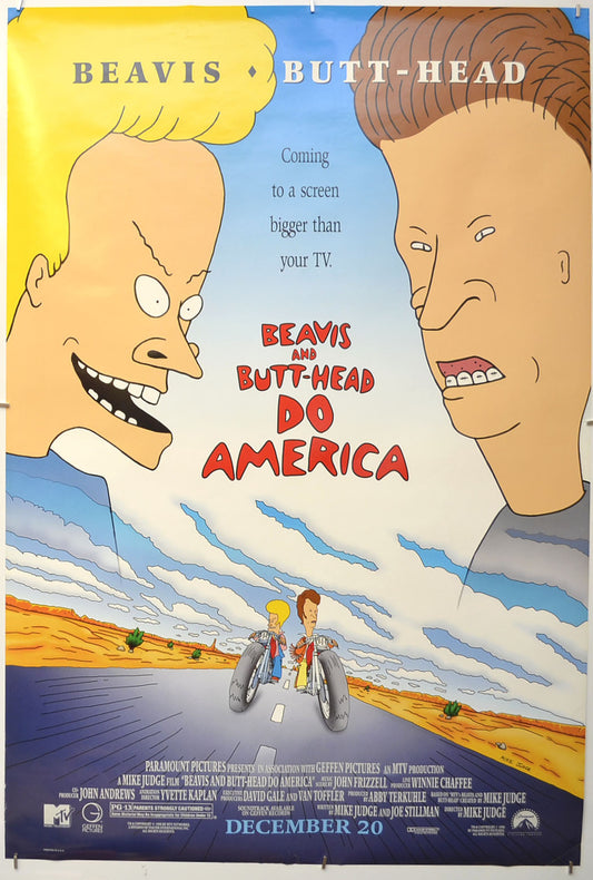 Beavis And Butt-Head Do America Original One Sheet Poster - Film Poster - Movie Poster