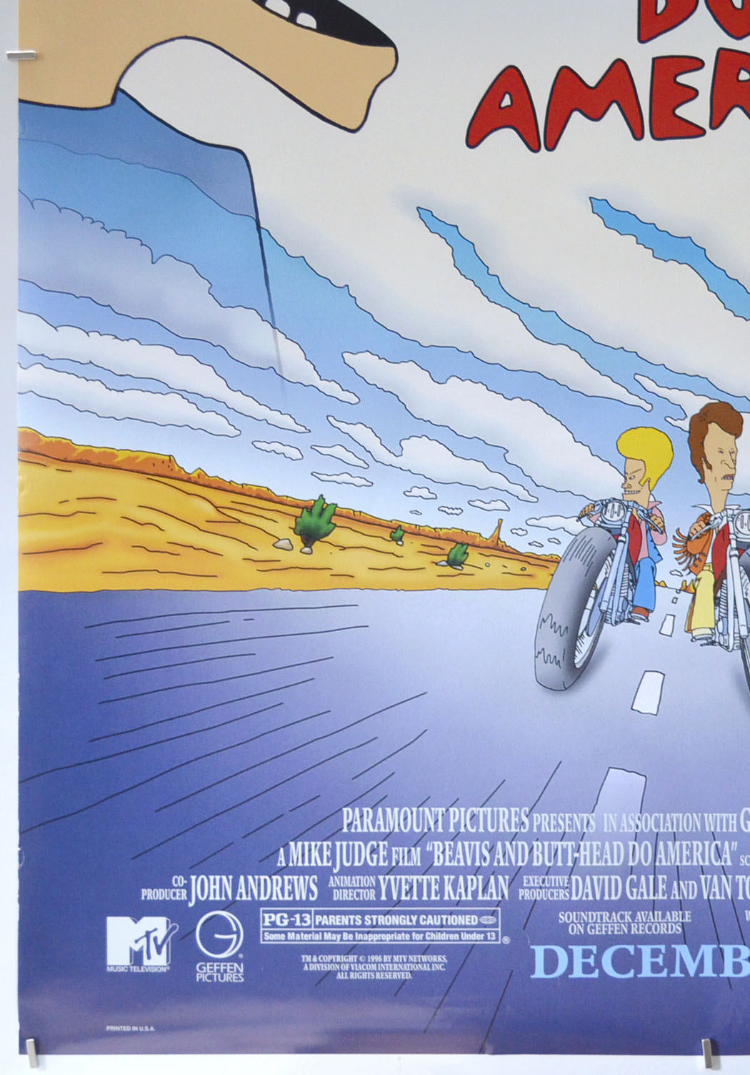 BEAVIS AND BUTT-HEAD DO AMERICA (Bottom Left) Cinema One Sheet Movie Poster 