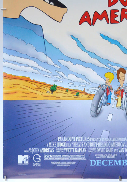 BEAVIS AND BUTT-HEAD DO AMERICA (Bottom Left) Cinema One Sheet Movie Poster 