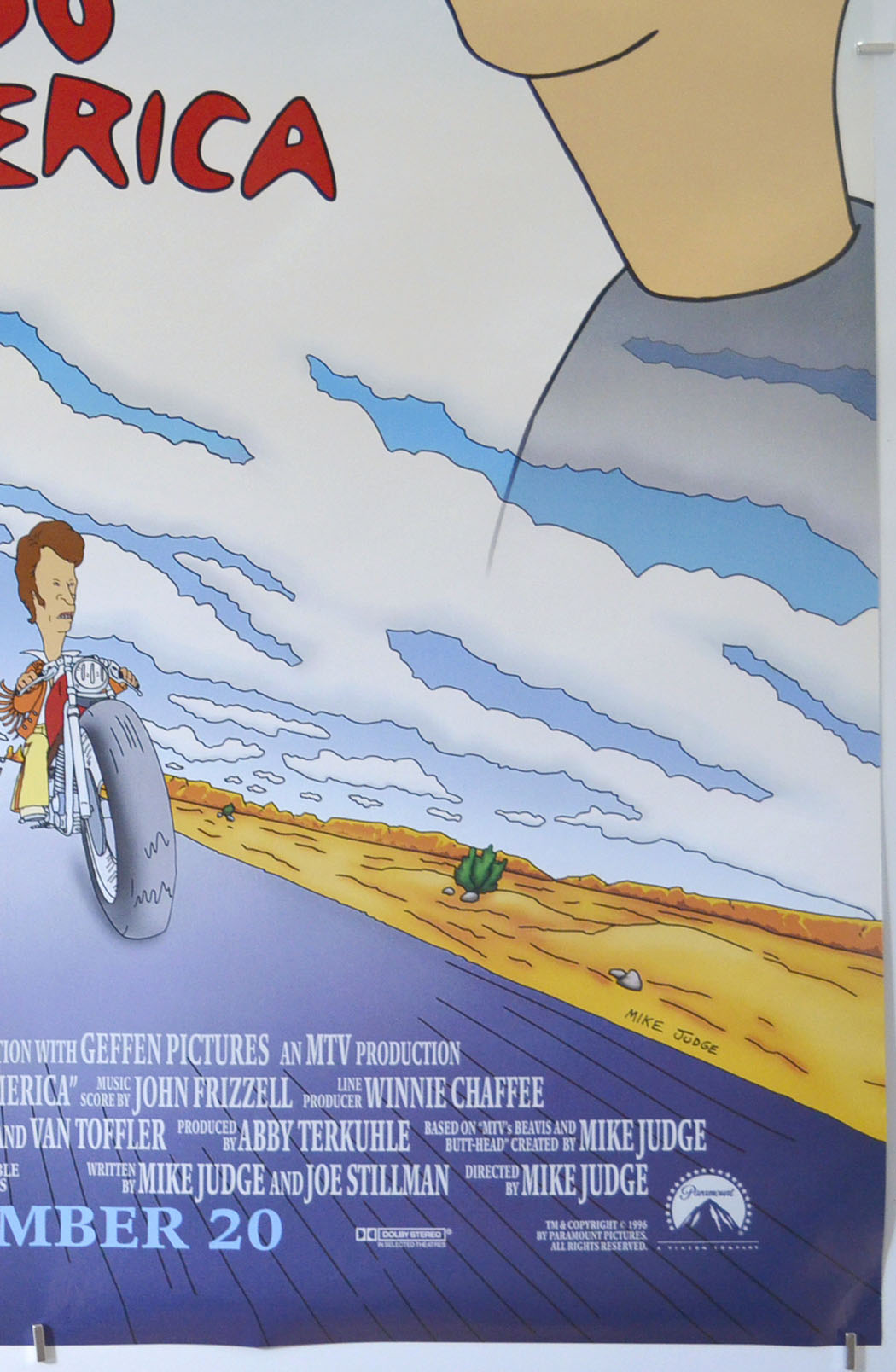 BEAVIS AND BUTT-HEAD DO AMERICA (Bottom Right) Cinema One Sheet Movie Poster 