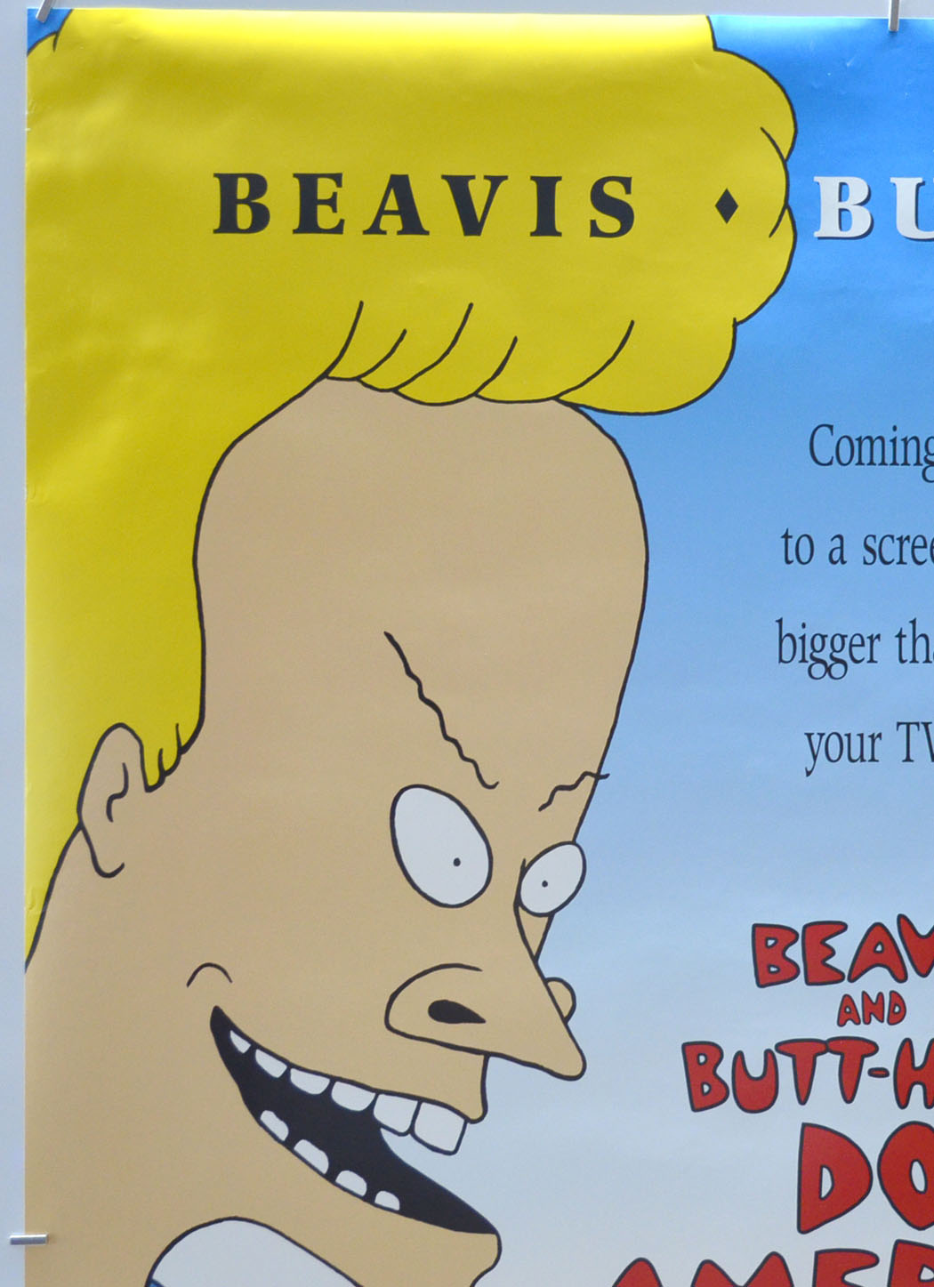 BEAVIS AND BUTT-HEAD DO AMERICA (Top Left) Cinema One Sheet Movie Poster 