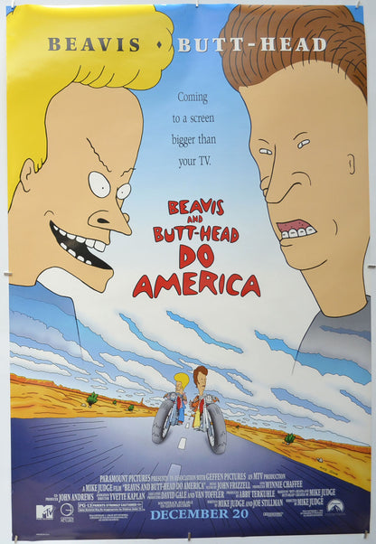 Beavis And Butt-Head Do America Original One Sheet Poster - Film Poster - Movie Poster