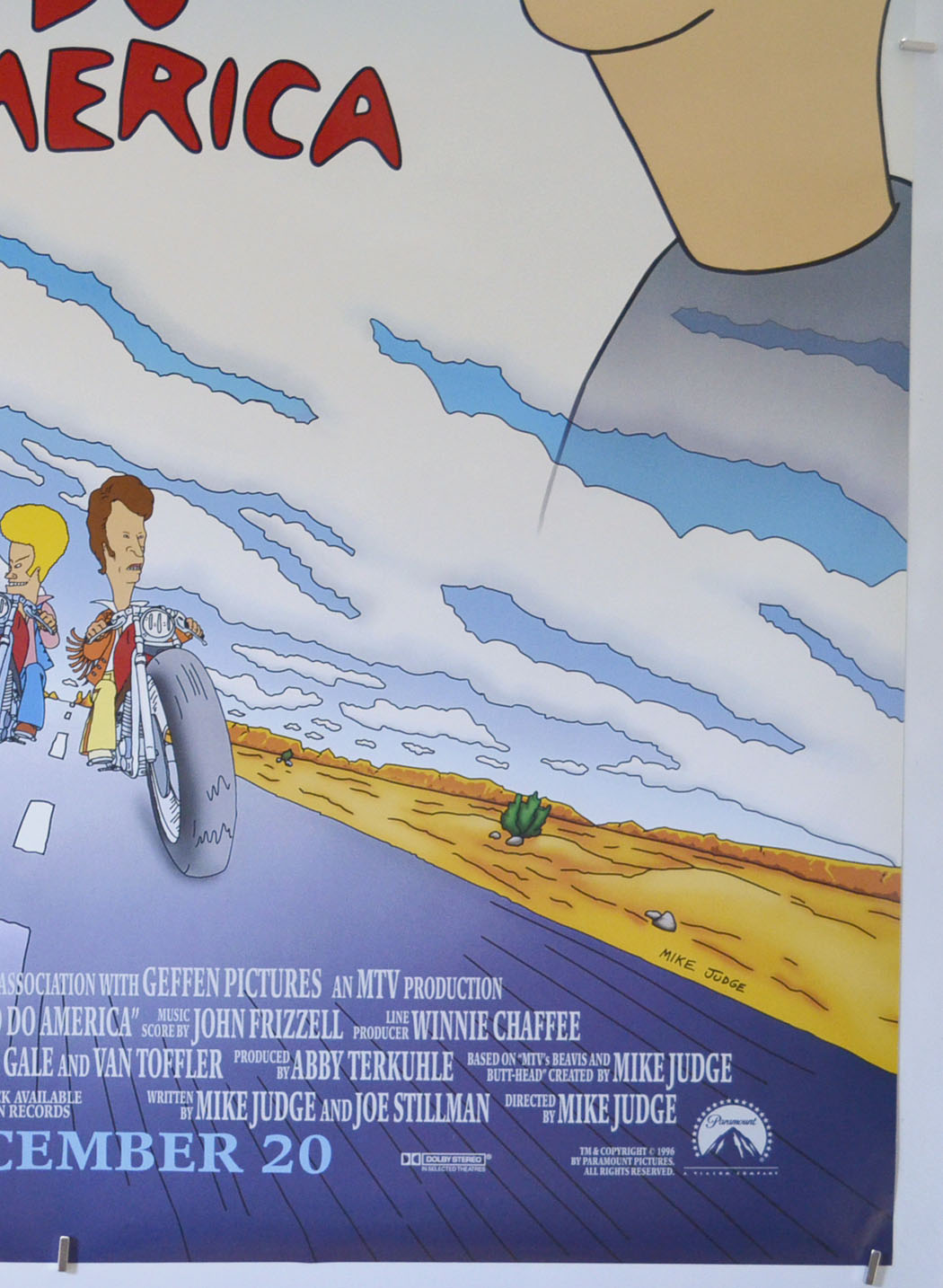 BEAVIS AND BUTT-HEAD DO AMERICA (Bottom Right) Cinema One Sheet Movie Poster 