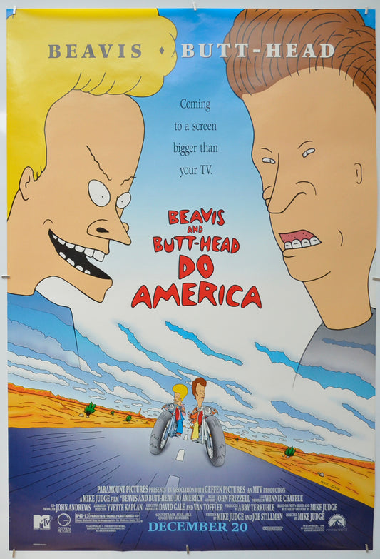 Beavis And Butt-Head Do America Original One Sheet Poster - Film Poster - Movie Poster