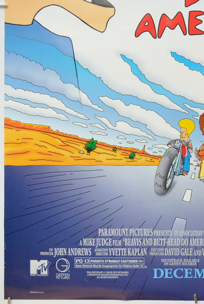 BEAVIS AND BUTT-HEAD DO AMERICA (Bottom Left) Cinema One Sheet Movie Poster 