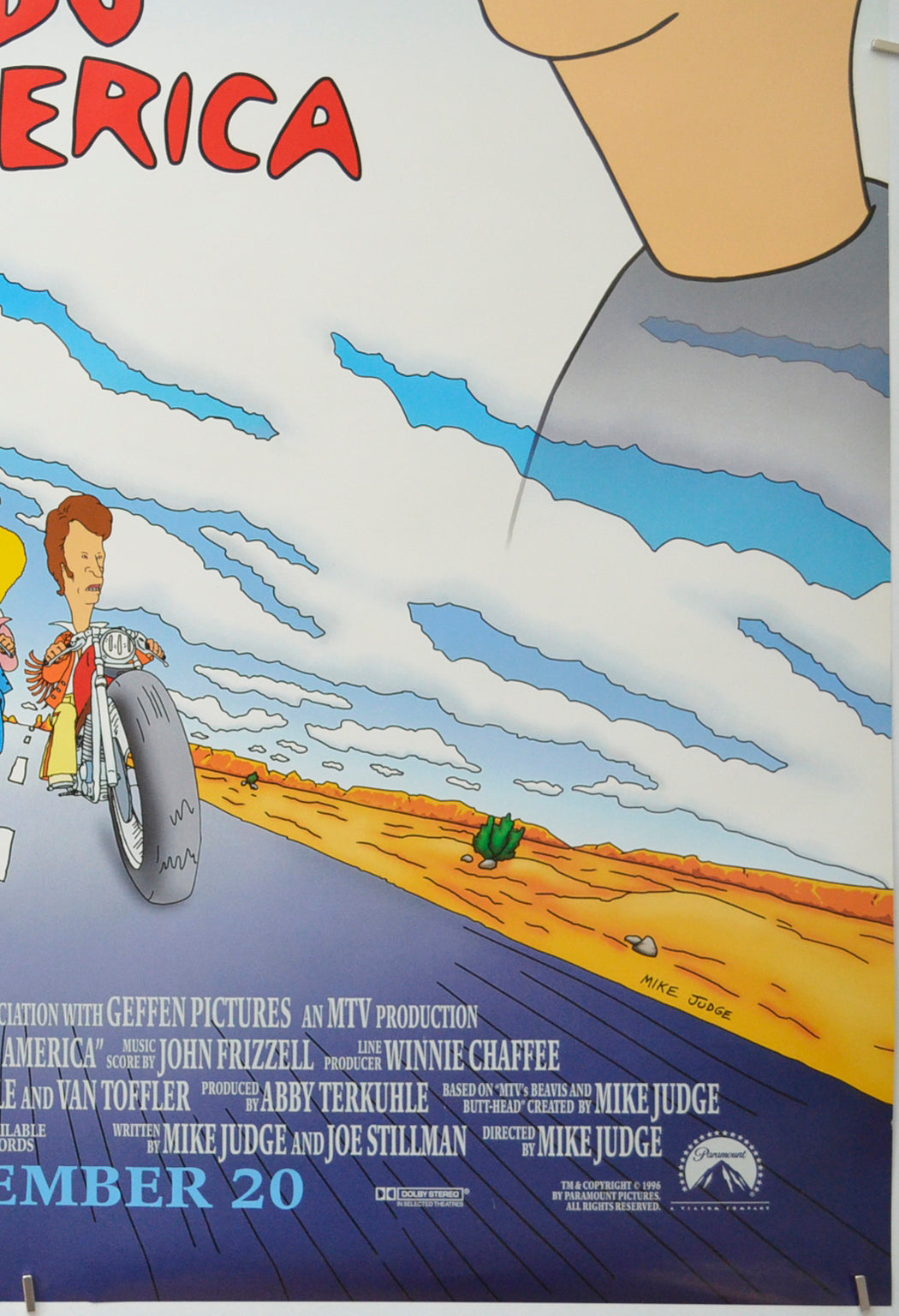 BEAVIS AND BUTT-HEAD DO AMERICA (Bottom Right) Cinema One Sheet Movie Poster 