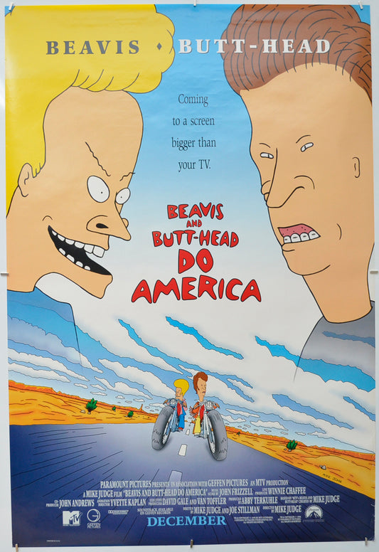 Beavis And Butt-Head Do America Original One Sheet Poster - Film Poster - Movie Poster