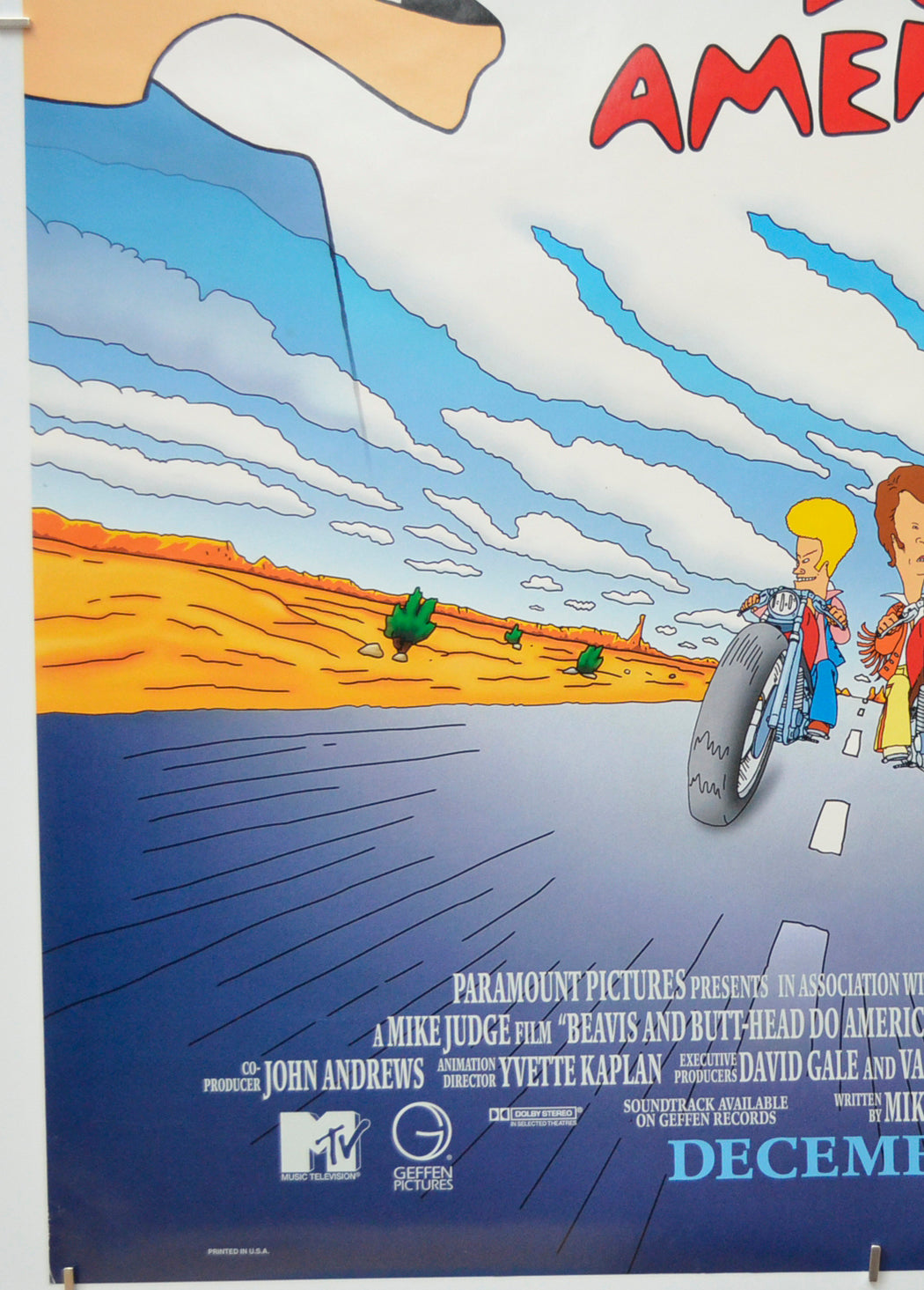 BEAVIS AND BUTT-HEAD DO AMERICA (Bottom Left) Cinema One Sheet Movie Poster 