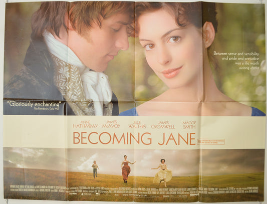 Becoming Jane   Original Quad Poster - Film Poster - Movie Poster 