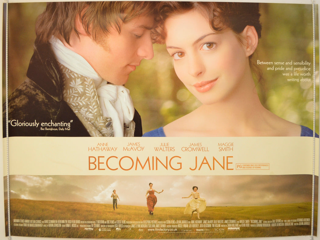 Becoming Jane  Original Quad Poster - Film Poster - Movie Poster 