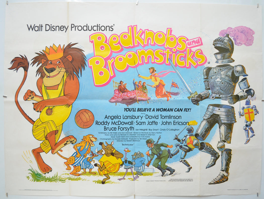 Bedknobs and Broomsticks Original Quad Poster - Film Poster - Movie Poster