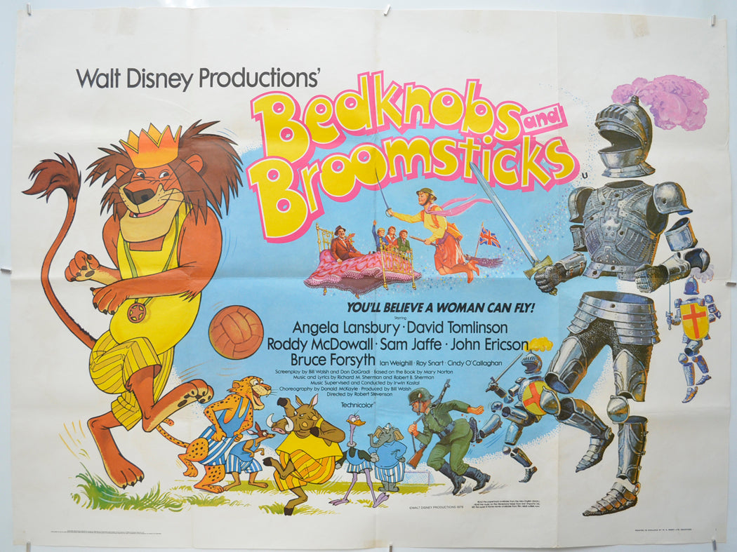 Bedknobs and Broomsticks Original Quad Poster - Film Poster - Movie Poster