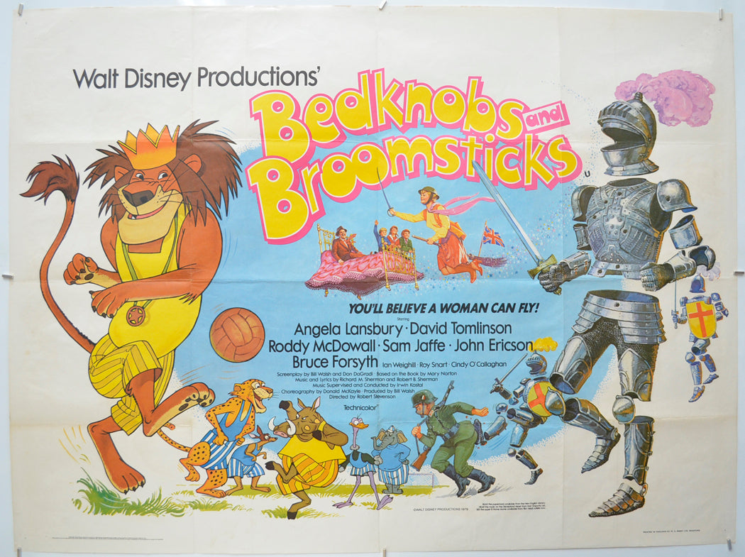 Bedknobs and Broomsticks Original Quad Poster - Film Poster - Movie Poster