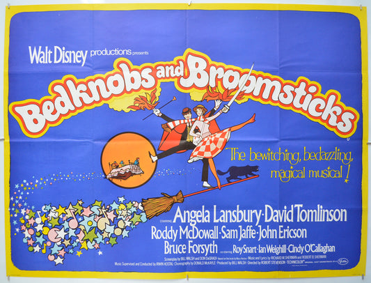 Bedknobs and Broomsticks Original Quad Poster - Film Poster - Movie Poster