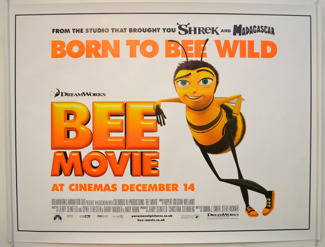 Bee Movie  Original Quad Poster - Film Poster - Movie Poster 