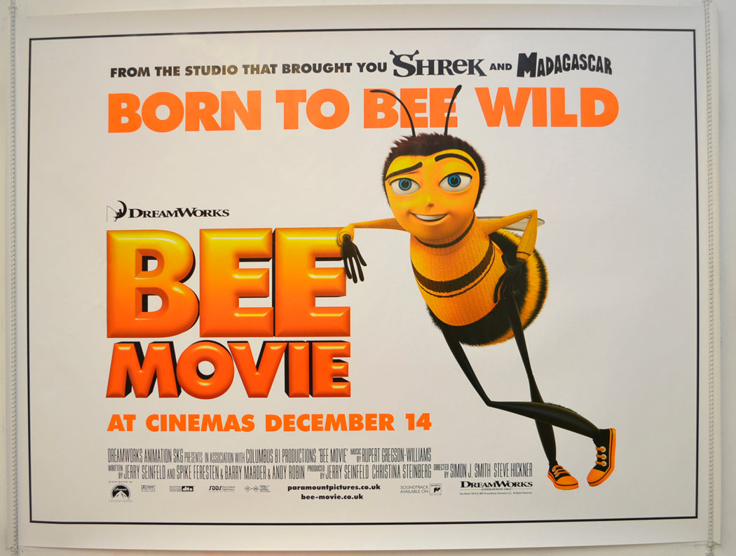 Bee Movie  Original Quad Poster - Film Poster - Movie Poster 