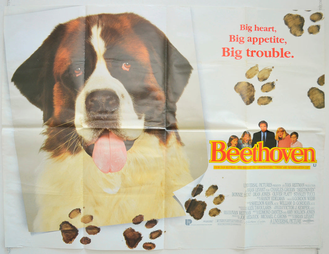 Beethoven Original Quad Poster - Film Poster - Movie Poster  