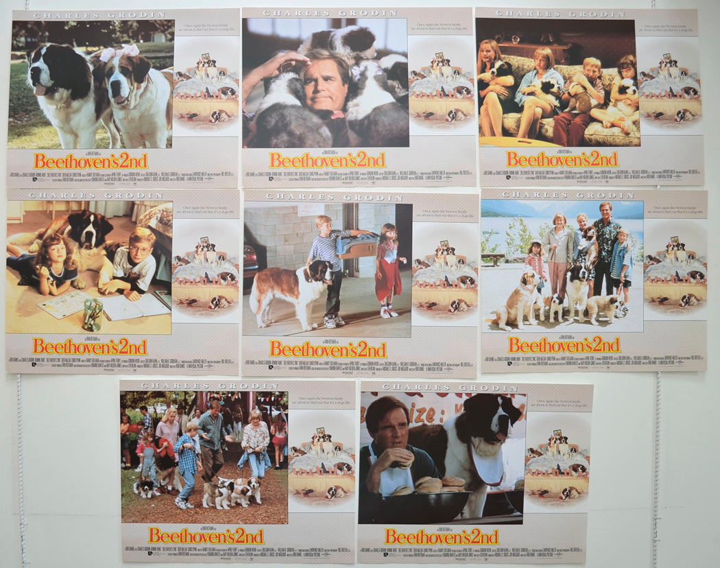 Beethoven's 2nd  Set of 8 Original Cinema Lobby Cards 